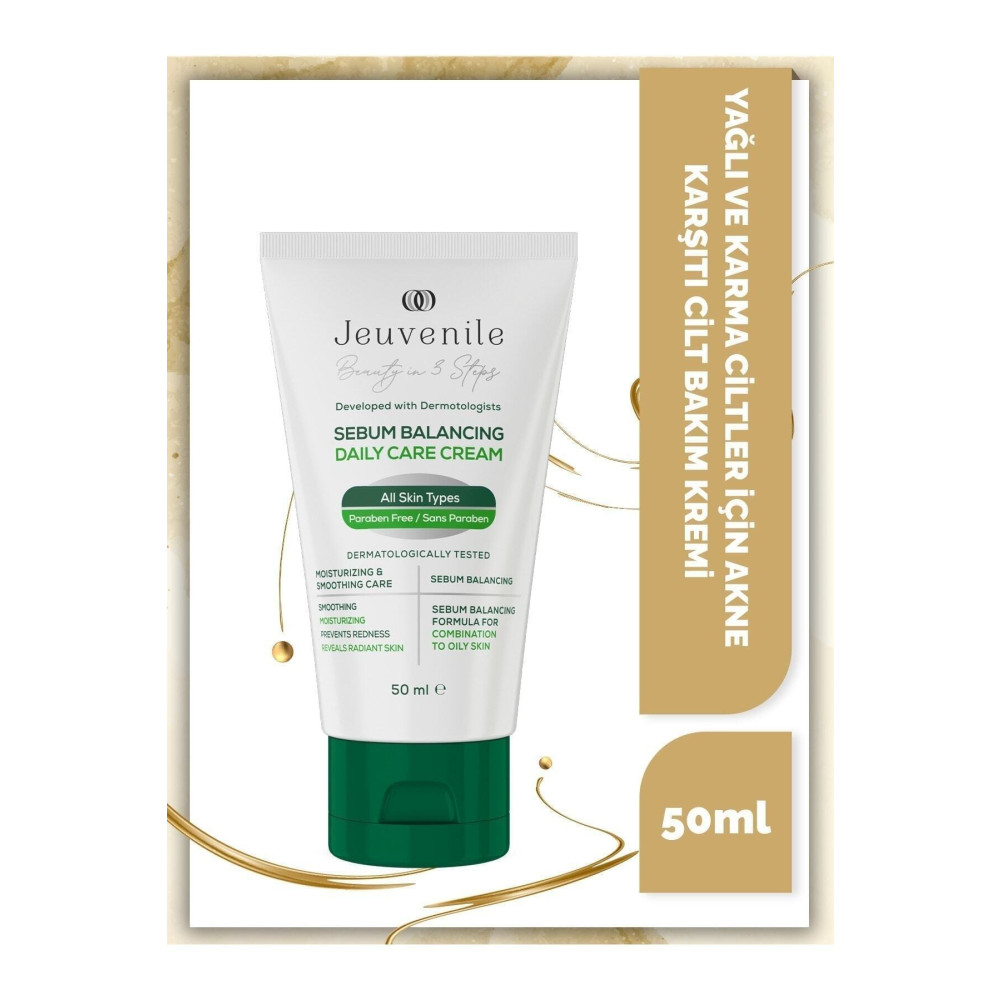 Jeuvenile Yağlı Ve Karma Ciltler Için Akne Karşıtı Cilt Bakım Kremi 50 Ml - Sebum Balancing Cream 50 Ml Cilt ve Yüz Bakımı Fiyatı