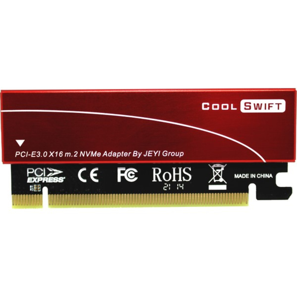 JEYI Coldswift M.2 NVMe (M-Key) to PCIe 3.0 X16 Alüminyum Soğutuculu Dönüştürücü Çevirici Adaptör (Kırmızı) Bilgisayar Çevirici ve Adaptörü Fiyatı