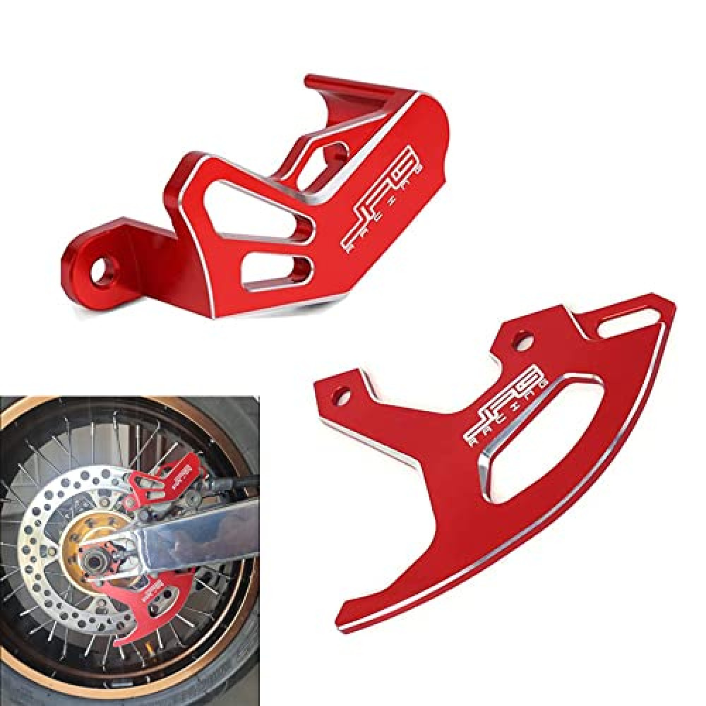 JFG RACING Rear Brake Disc Guard and Caliper Guard CNC All Fits For CRF250R 2004-2025/ CRF250X 2004-2017/ CRF450R 2002-2025/ CRF450X 2005-2017/ CRF450RX 2017-2025