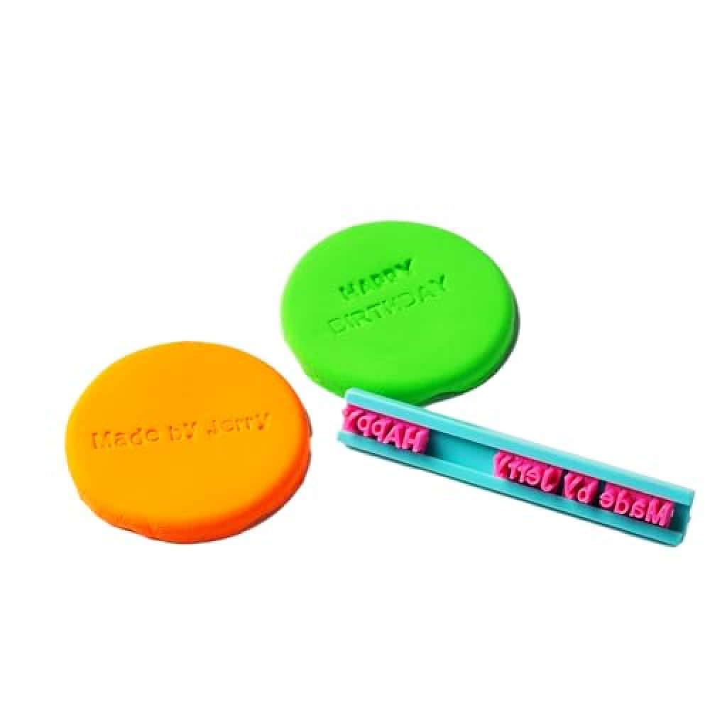 JFGLORIX Letter Stamps for Clay - Pottery Stamps for Clay Also Used as Cookie Stamps Letters & Clay Letter Stamps, Pink, HZYW001