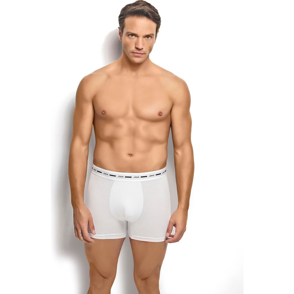 Jiber Erkek Bambu Beyaz 3'lü Boxer 282 Erkek Boxer Fiyatı