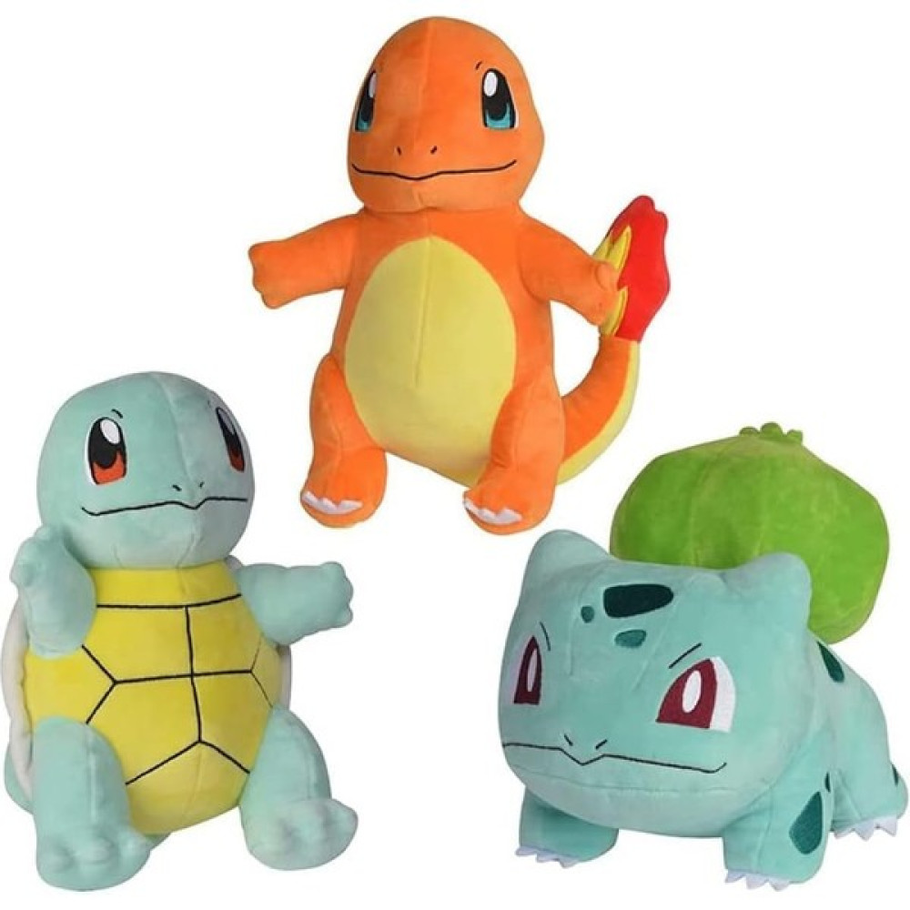 Jiedesheng 8" Peluş Başlangıç 3'lü Paket - Bulbasаur - Charmander - Squirtlе - Yumuşak ve Rahat (Yurt Dışından) - Renkli Oto Boyaları Fiyatı