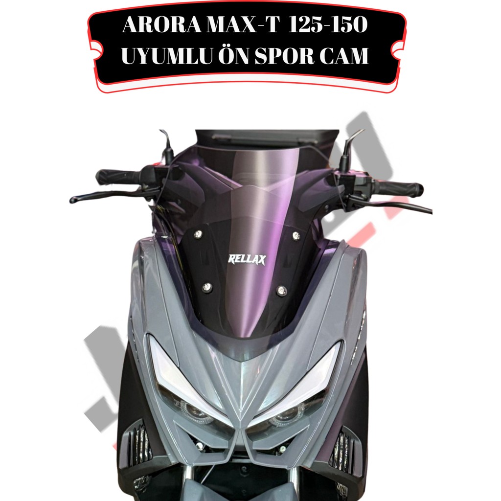 Jiekai Arora Max-T 125-150 Uyumlu Ön Spor Cam Füme (Genişlik: 41 cm Yükseklik: 44 cm Kalınlık: 4 mm SSD / Solid State Drive Fiyatı