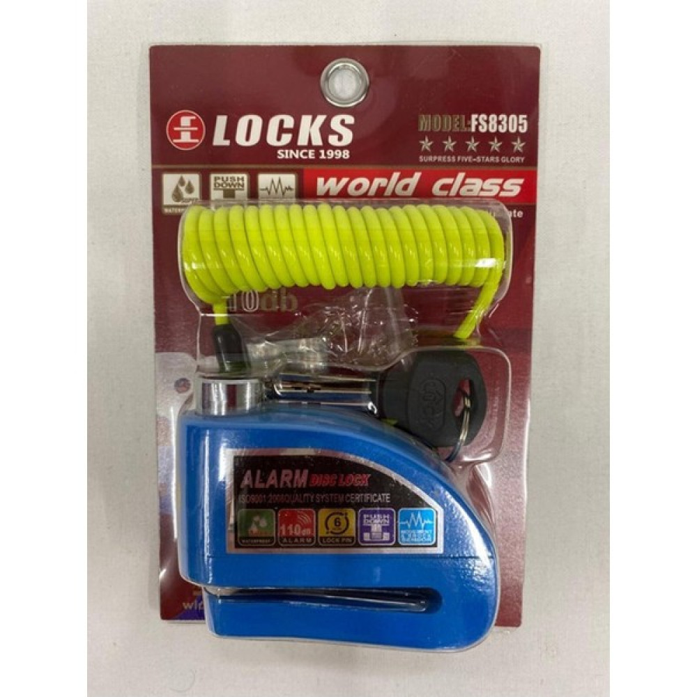 Jiekai Locks World Class 110 Db Mavi Alarmlı Disk Kilidi Motorsiklet Kilidi & Alarmı Fiyatı