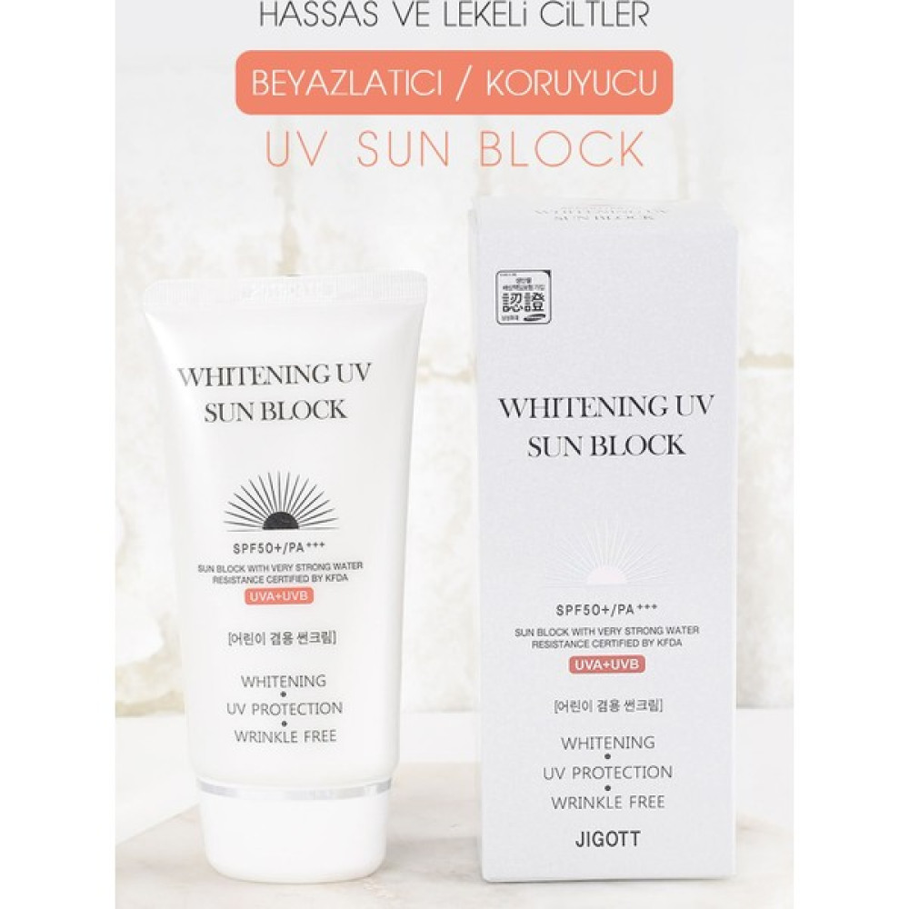 Jigott Çil ve Lekeli Ciltler Için Beyazlatıcı Güneş Bakım Kremi Spf 50 + / Pa Güneş Kremleri ve Losyonları Fiyatı