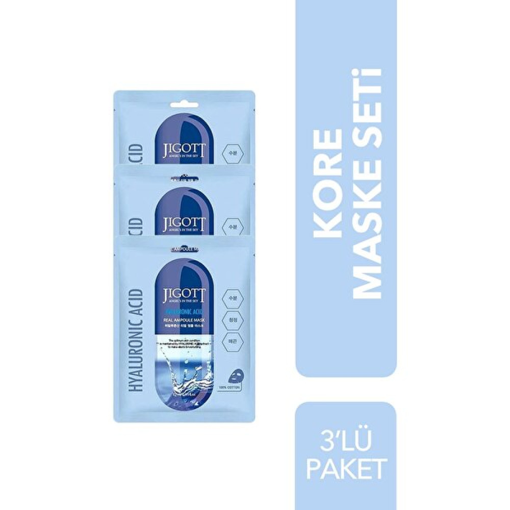 Jigott Lüks Kore Maske Seti Hyaluronic Acid 3'lü Paket Maskeler Fiyatı
