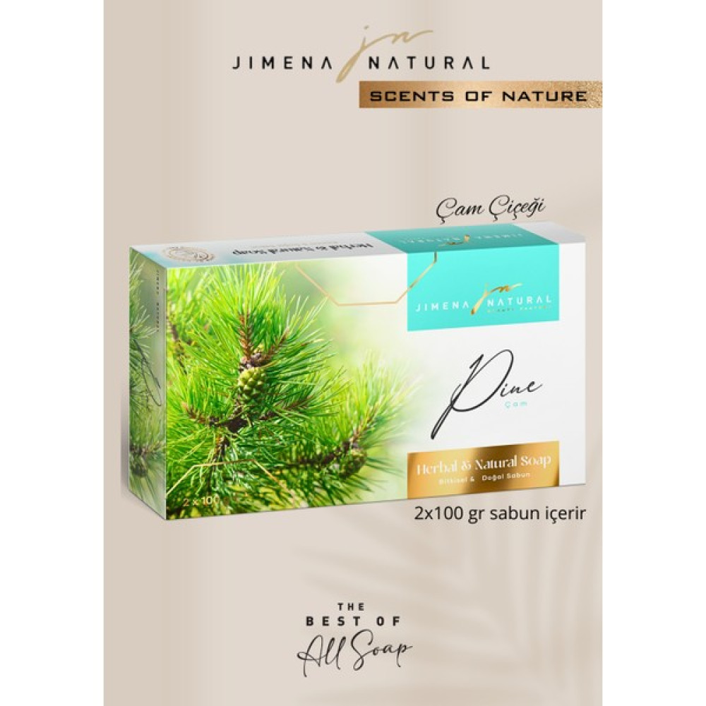Jimena Natural Doğanın Kokuları Bitkisel & Doğal Sabun 2 x 100 gr Lüks Kutu - Scents Of Nature Herbal & Natural Soap - ÇAM ÇİÇEĞİ Oto Boyaları Fiyatı