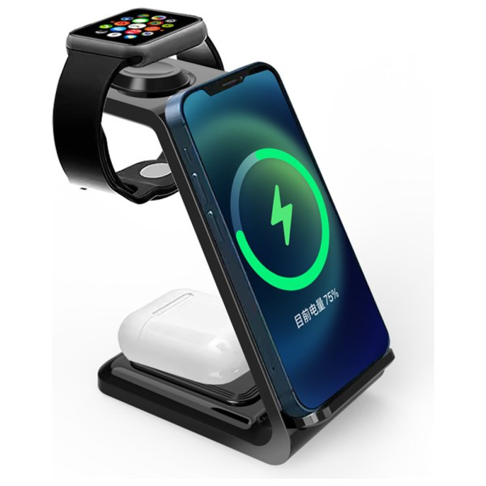 Jingyi 15W 3 In 1 Kablosuz Şarj Standı Hızlı Şarj Standı Istasyonu iPhone 14 13 12 11 x Xr 8 Apple Watch 6 7 8 Iwatch Pro (Yurt Dışından) Cep Telefonu Şarj Cihazı Fiyatı