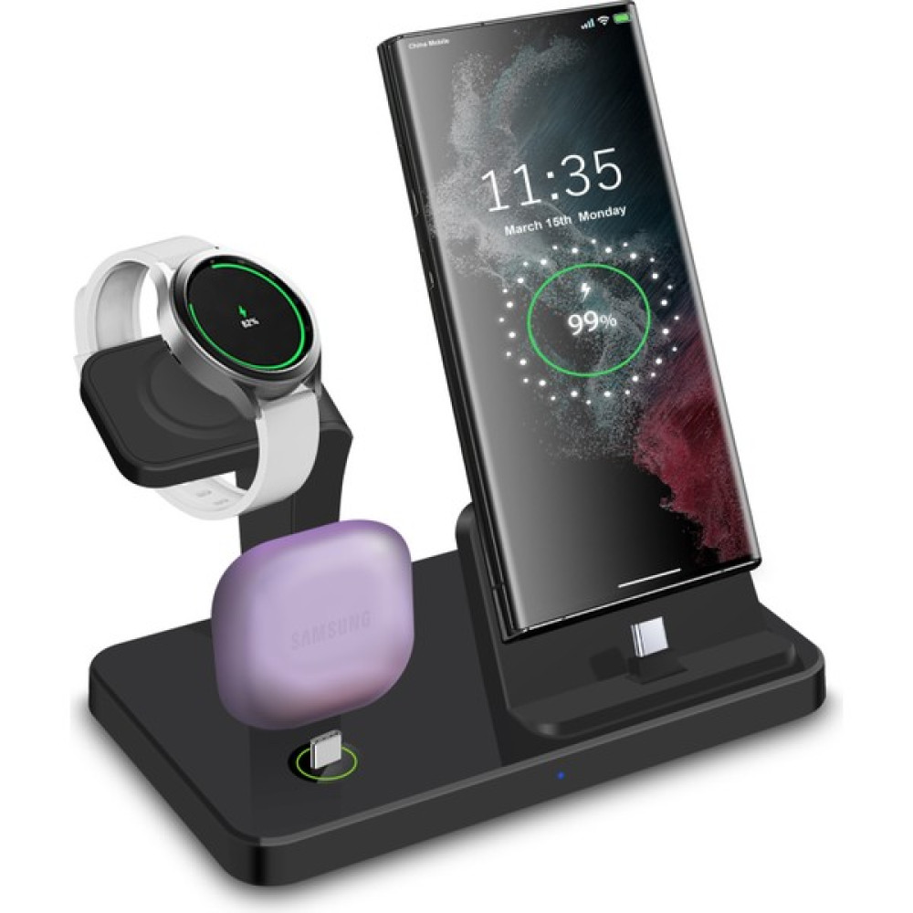 Jingyi 3 In 1 Kablosuz Şarj Standı Samsung S23 S22 S21 Ultra Galaxy Izle 5 4 Aktif 2 Lte Tomurcukları + 15 W Hızlı Şarj Standı Istasyonu (Yurt Dışı... Cep Telefonu Şarj Cihazı Fiyatı