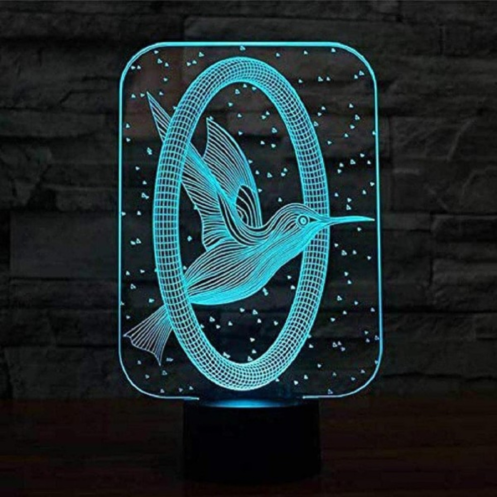 Jingyi 3D Gece Kuşu Sinek Kuşu Gece Lambası Dokunmatik Anahtarı (Yurt Dışından) - Renkli Gece Lambası Fiyatı