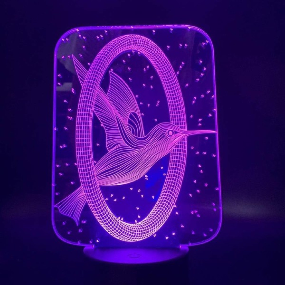 Jingyi 3D Kuş Gece Lambası USB Dokunmatik Anahtar Dekor T (Yurt Dışından) - Renkli Gece Lambası Fiyatı
