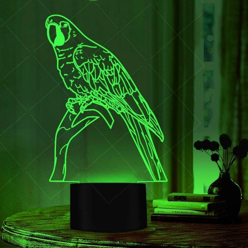 Jingyi 3D Papağan Kuş Gece Lambası LED Dokunmatik Anahtar Dekor (Yurt Dışından) - Renkli Gece Lambası Fiyatı