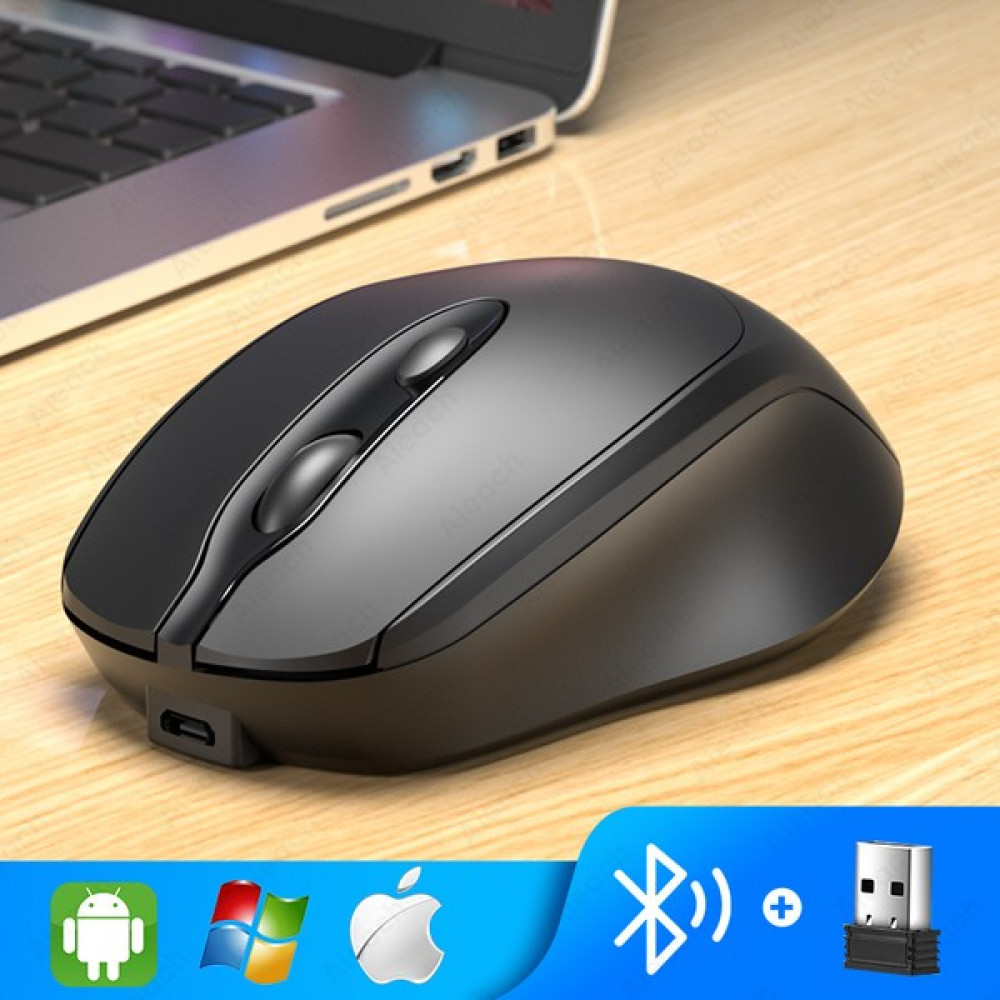 Jingyi Aieach Şarj Edilebilir Kablosuz Bluetooth Fare Sessiz Kablosuz Bilgisayar Fare USB Ergonomik Gamer Bilgisayar Faresi Dizüstü Macbook (Yurt D... Klavye - Mouse Fiyatı