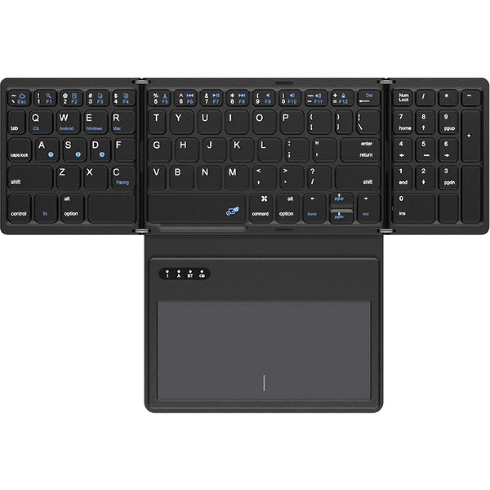 Jingyi Dört Katlanabilir Kablosuz Klavye Mini Katlanabilir Klavye Windows, Android, Ios Için Touchpad Sayı Düğmeli Bluetooth Klavye (Yurt Dışından) Oyuncu Klavyesi Fiyatı