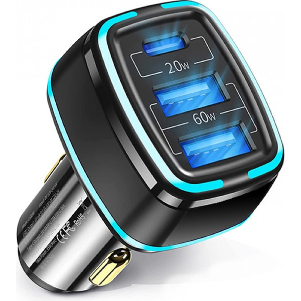 Jingyi İphone 13 Için 85w Usb C Araç Şarj Cihazı, 3 Bağlantı Noktalı Usb Hızlı Araç Şarj Adaptörü Pd 3.0 Ve Qc 3.0 İphone 12/13 Pro Max, Samsung S2... Cep Telefonu Araç Kiti Fiyatı