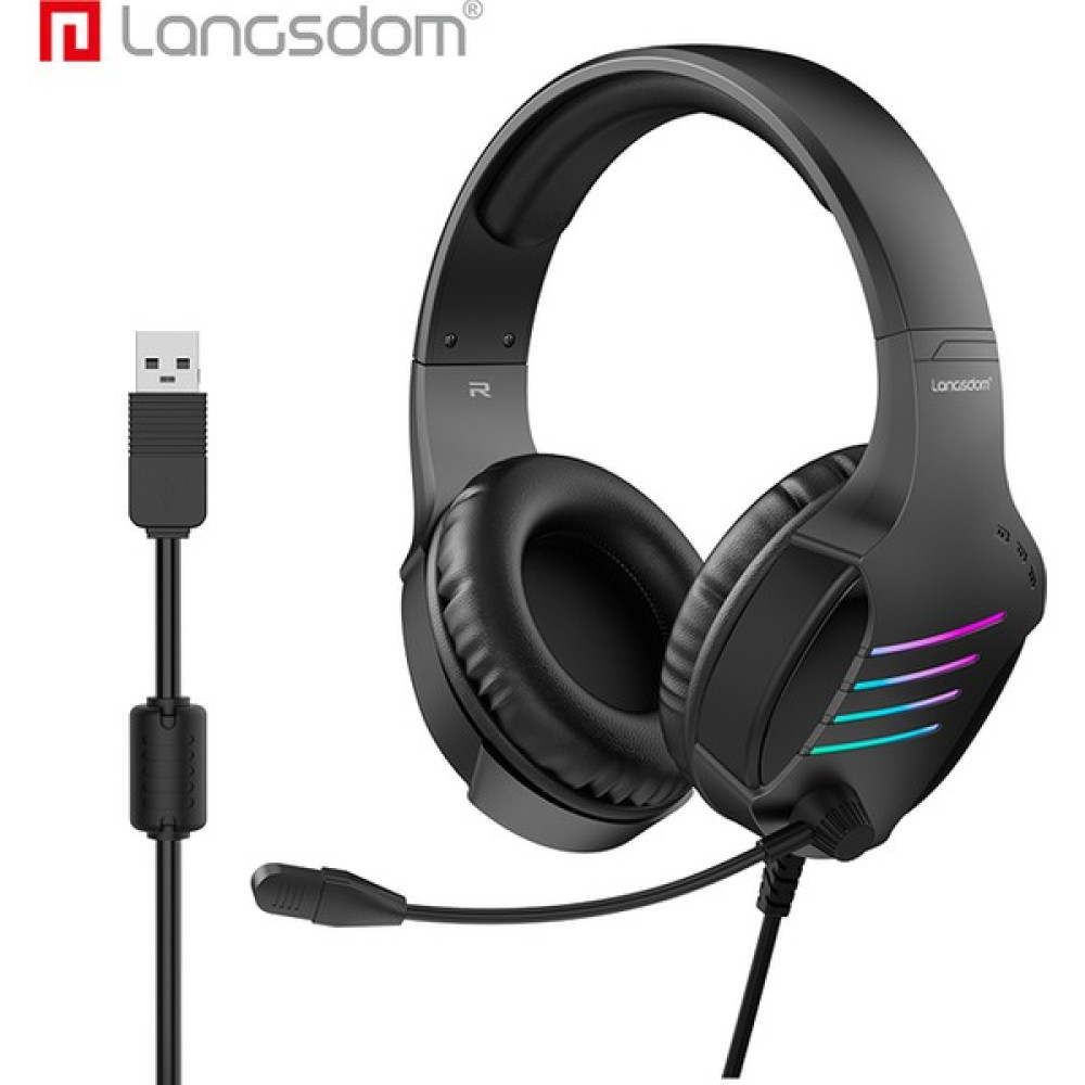 Jingyi Langsdom HCG07A USB 7.1 Stereo Kablolu Oyun Kulaklığı Oyun Mikrofonlu Kulaklıklar Pc Dizüstü Ps4 Pubg Gamer Için (Yurt Dışından) Kulak Üstü Kulaklık Fiyatı