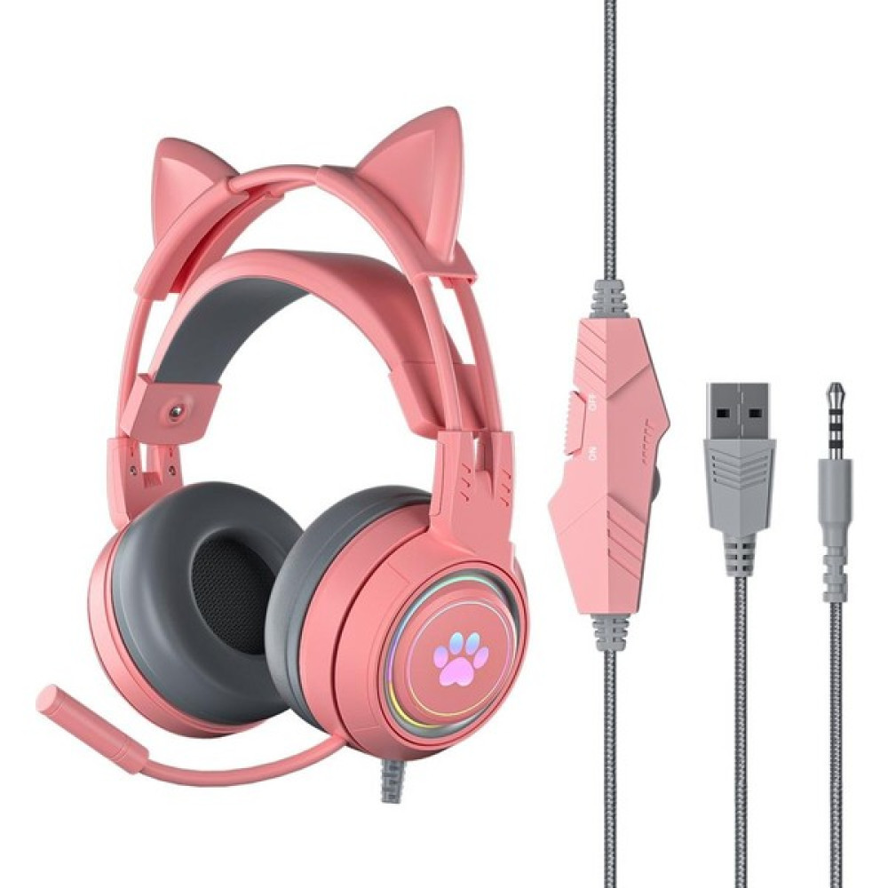Jingyi Ps-5 Için Mikrofonlu Kulaklık Hifi Stereo Bas Kedi Kulaklar Kulaklık Gamer Girls Rgb Siyah Pembe Kask Pc Dizüstü Telefon X-Box (Yurt Dışından) Kulak Üstü Kulaklık Fiyatı