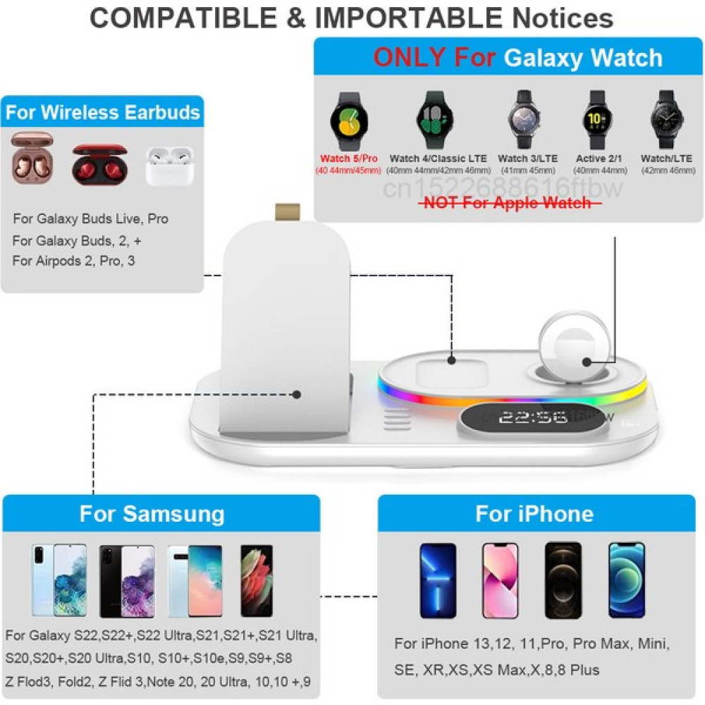 Jingyi Samsung S22 Ultra Galaxy Izle 5 4 Şarj Dock'u Katlanabilir Için Samsung 30W Qi Hızlı Şarj Istasyonu Için Kablosuz Şarj Cihazı 3'ü 1 Arada (Y... Cep Telefonu Şarj Cihazı Fiyatı