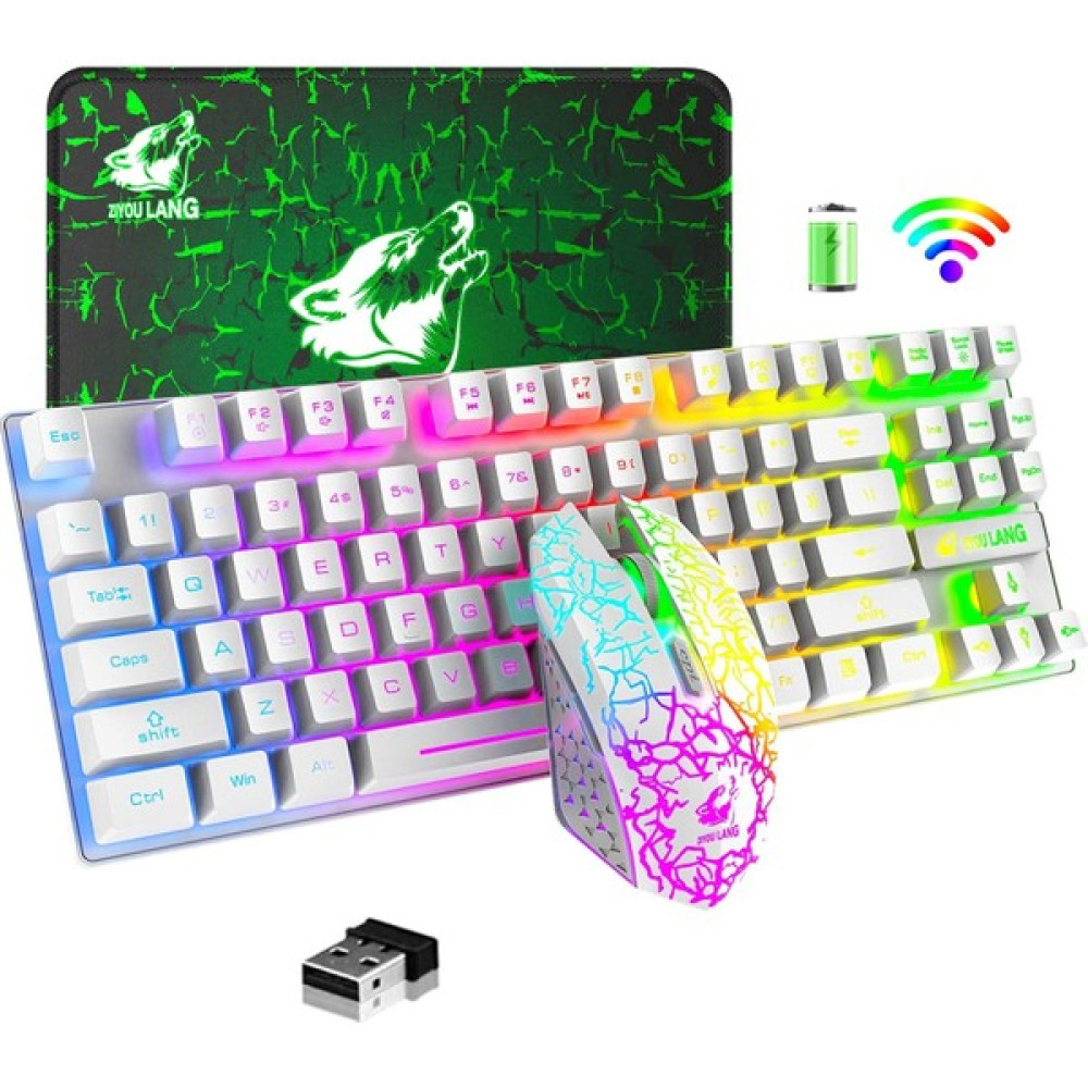 Jingyi T87 Kablosuz Klavye ve Fare Seti 87 Tuşlu Mekanik Sense Klavye Oyun Faresi Rgb Şarj Edilebilir Multimedya Pc Bilgisayar Klavyesi (Yurt Dışın... Oyuncu Klavyesi Fiyatı