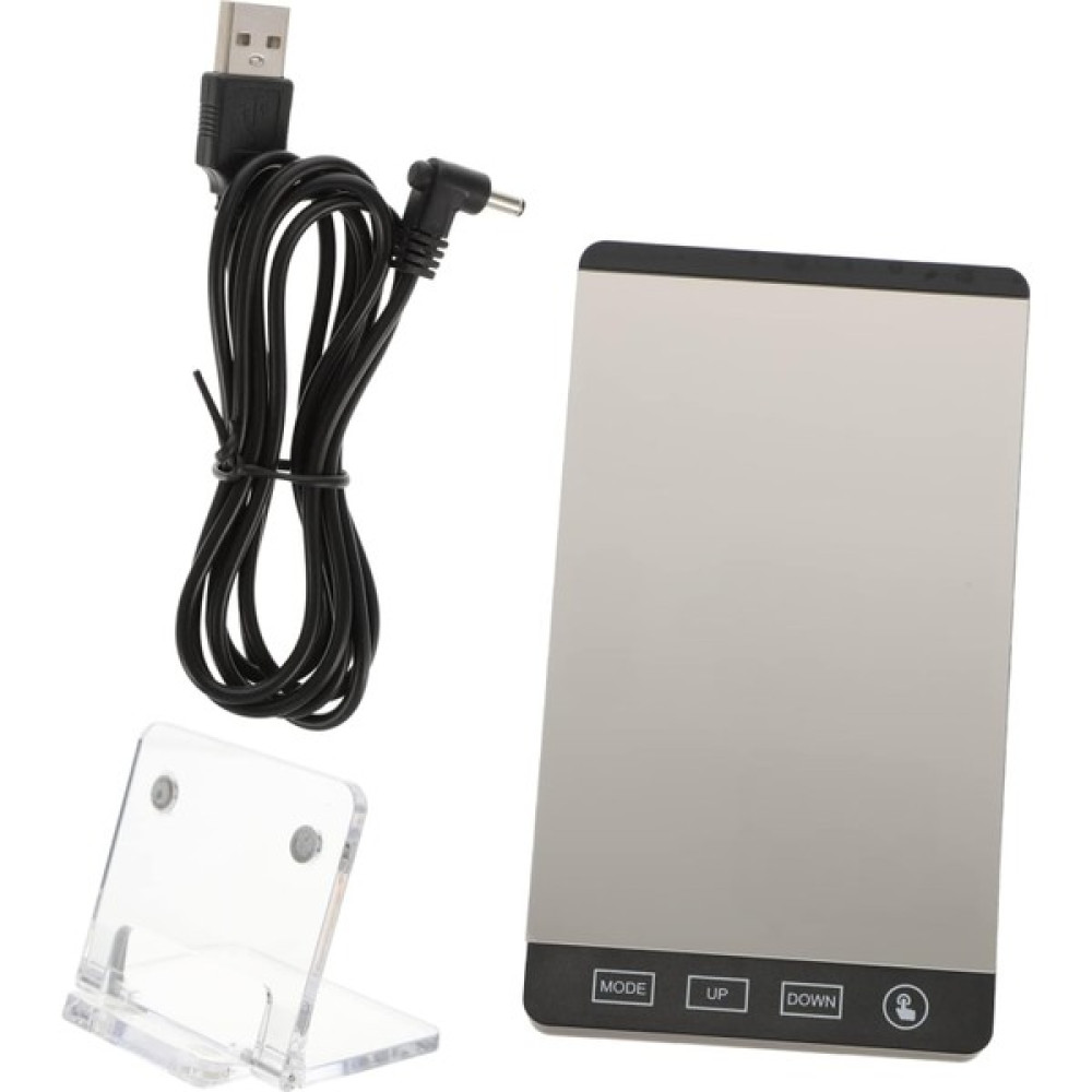 Jingyikeji 1 Takım Elektronik Hava Durumu Saati Büyük Dijital Saat Wifi Kablosuz Çalar Saat LED Dijital Masa Saati Nem Ölçer Saat Şeffaf Ayna ile L... Masa Saati Fiyatı