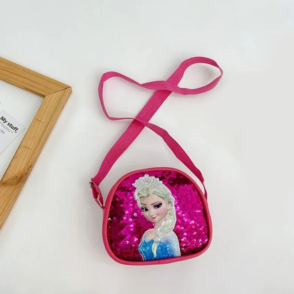 Jingyikeji Disney Çocuk Crossbody Çanta Payetler Elsa Prenses Kız Çanta Çok Fonksiyonlu Pu Deri Çanta Doğum Günü Hediyesi (Yurt Dışından) Okul Çantası Fiyatı