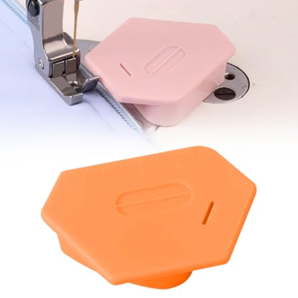 jitaty Magnetic Seam Guide for Sewing Machine, 2024 Upgraded Multi-Purpose Tool, Polygonal Strong Magnetic Gauge, Universal Seam Guide Ruler, Orange