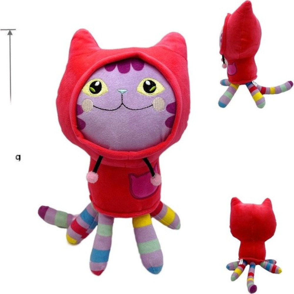Jiuyue Keluofu 25 cm Gabby'nin Dollhouse Peluş Oyuncak (Yurt Dışından) - Beyaz - Kırmızı Peluş Oyuncaklar Fiyatı