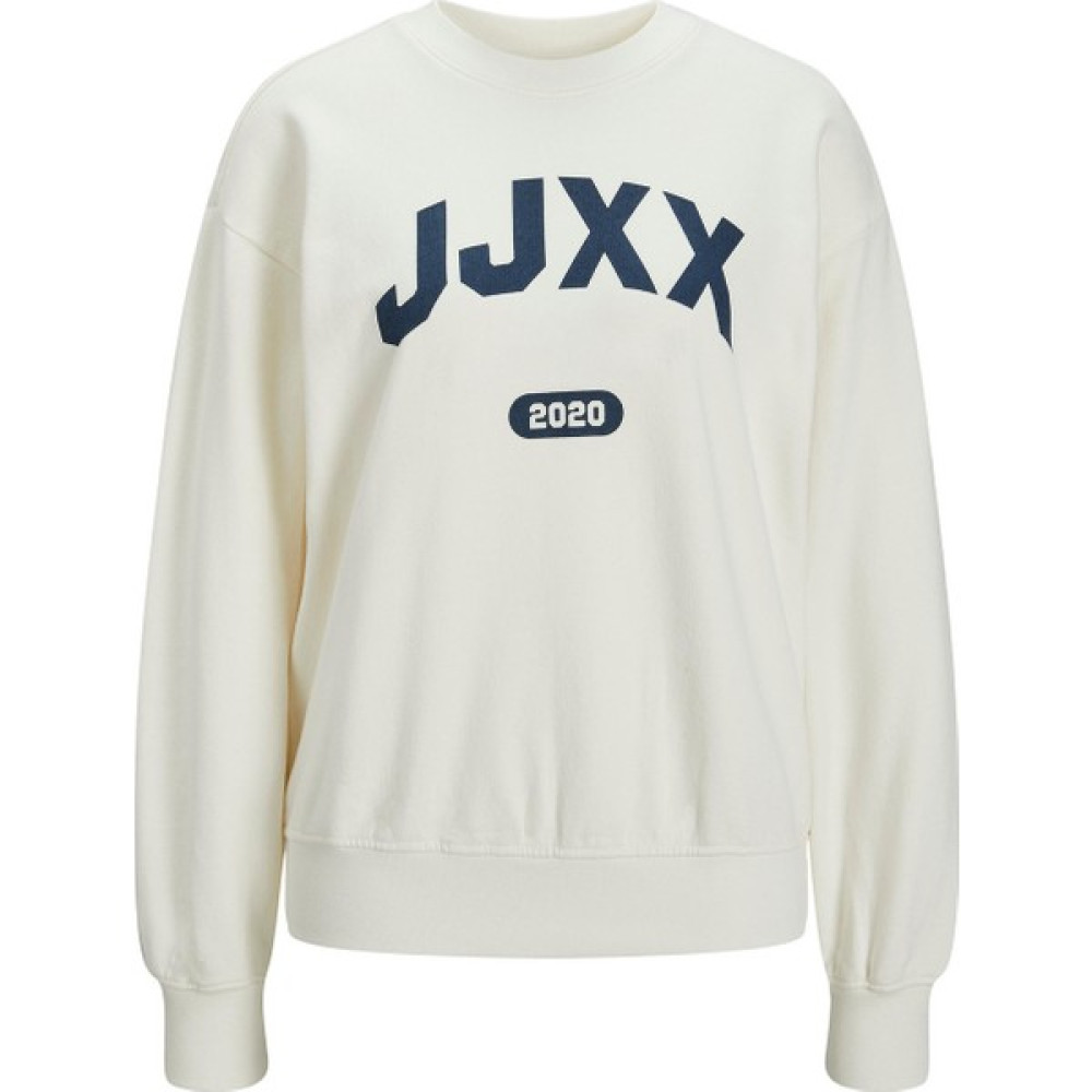 JJXX Jxmira Ls Loose Athl Sweat By Yuvarlak Yaka Rahat Kalip Düz Beyaz Kadin Sweatshirt T-Shirt & Sweatshirt (Outdoor) Fiyatı