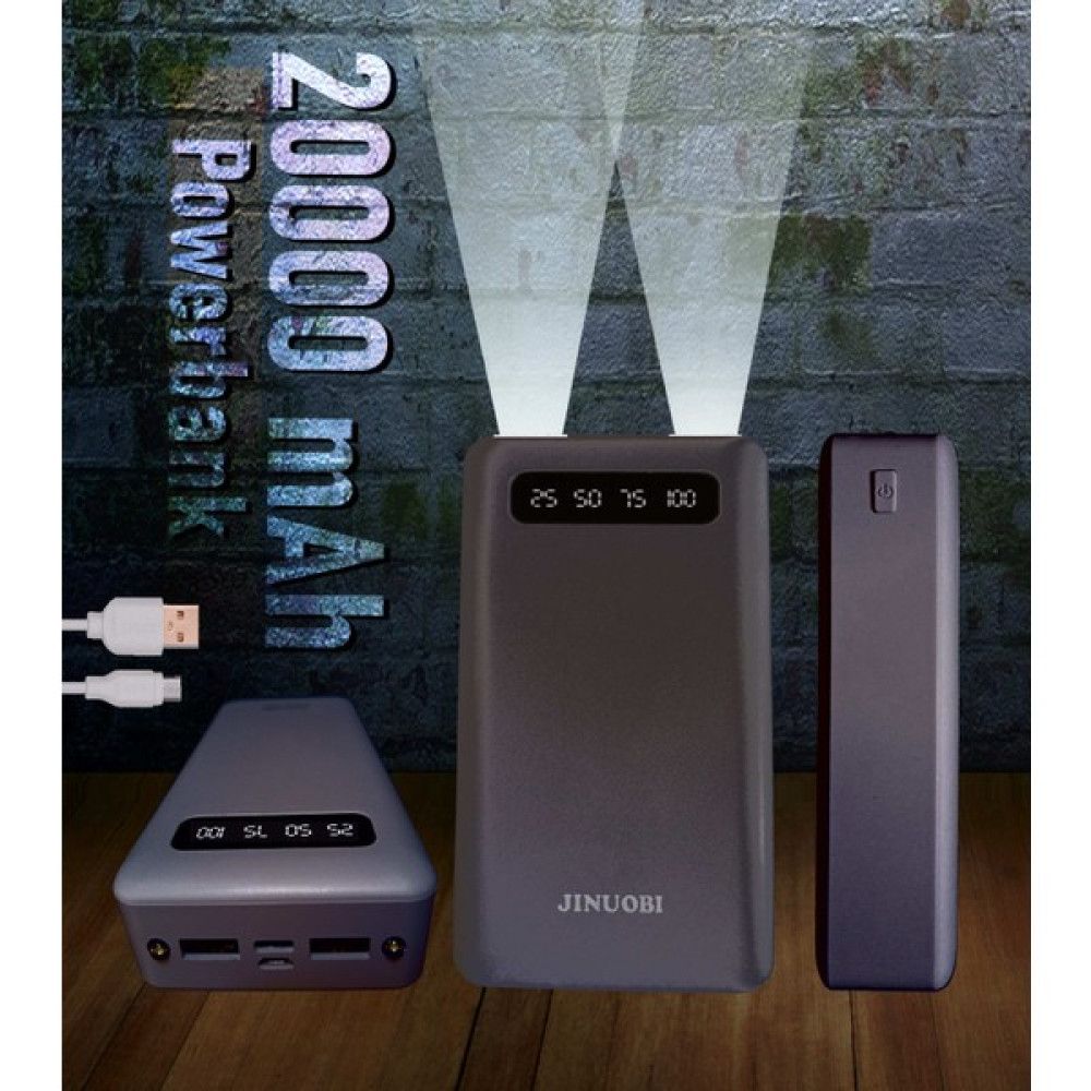 Jnuobı Dy-32 20,000 Mah Powerbank 2 USB Taşınabilir Şarj Aleti - Siyah Taşınabilir Şarj Cihazı - Powerbank Fiyatı