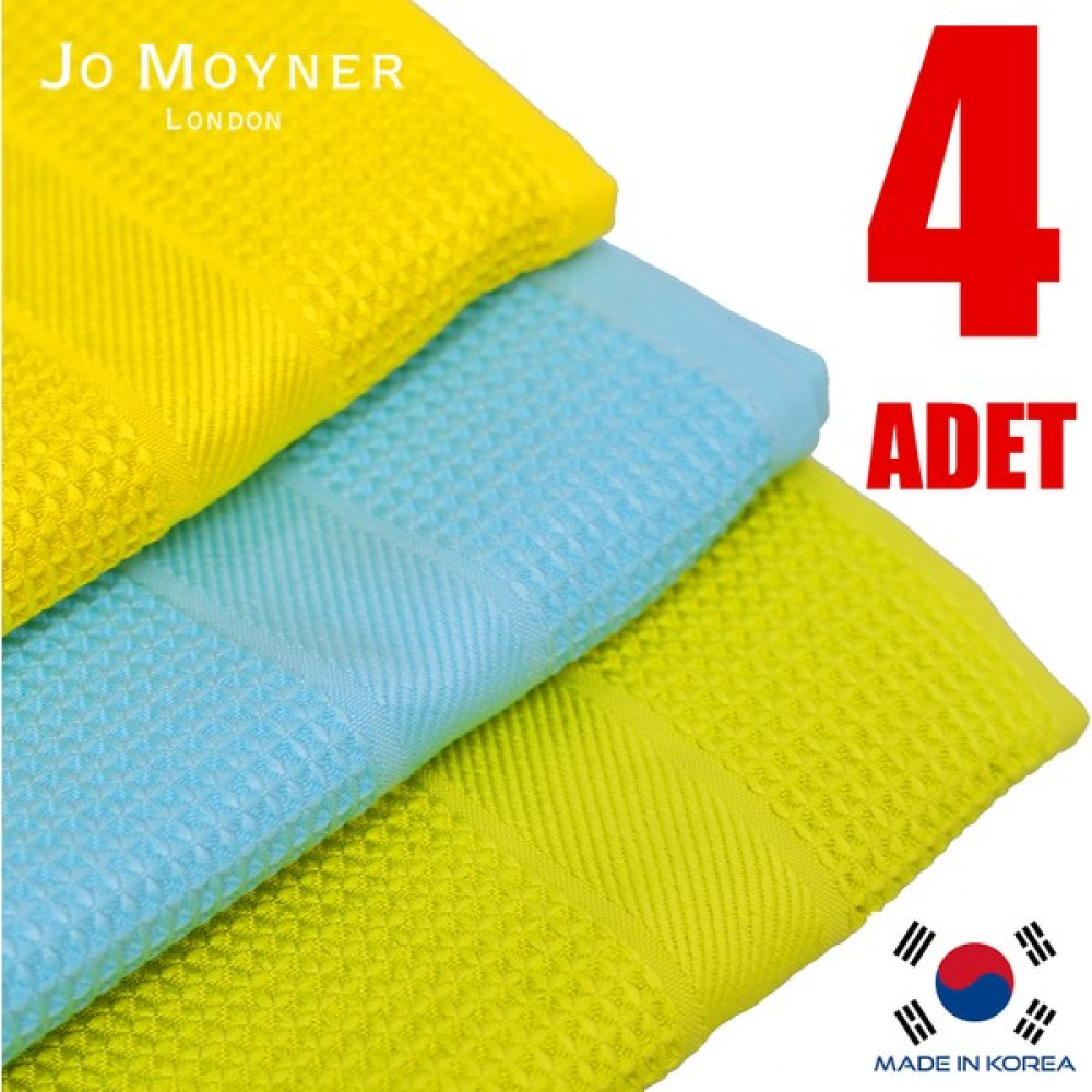 Jo Moyner 4'lü Mikrofiber Temizlik Bezi Sihirli Bez Su Emici Leke Tutmaz Cam Mutfak Banyo Oto 40X60 cm Made In Korea JM-350 Temizlik Malzemeleri Fiyatı