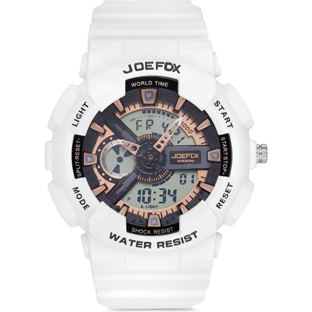 JoeFox Dijital Analog Silikon Kordon Erkek Kol Saati JF1082 Kol Saatleri Fiyatı