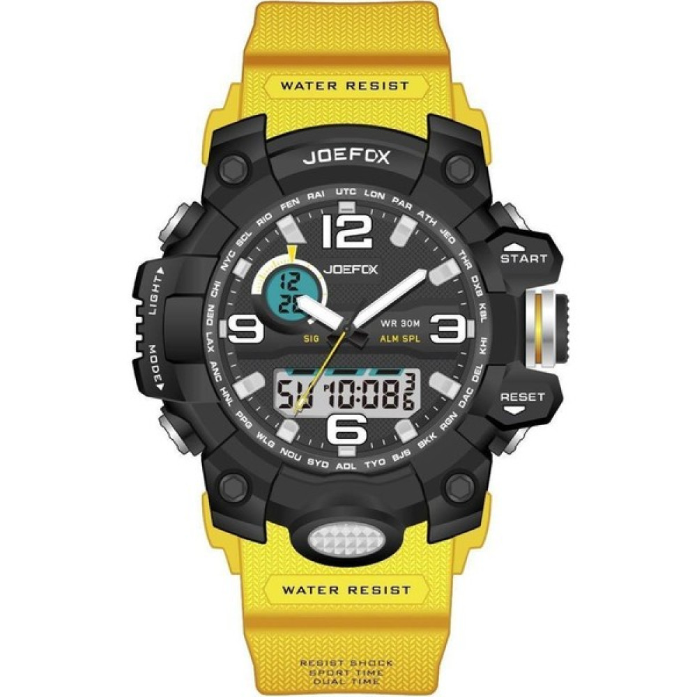 JoeFox Jo.ck1 Joefox Kücük Kasa Digital&analog Kronmetre+Takvim+Alrm+Aydınlatma 8-15 Yaş Arası Çocuk Saati - Sarı Kol Saatleri Fiyatı