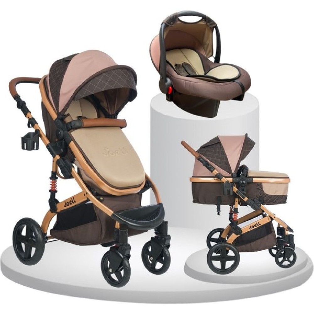 Joell New Truva III Travel Sistem Bebek Arabası - Gold Kahve - Kahverengi Bebek Arabası-Puset Aksesuarları Fiyatı