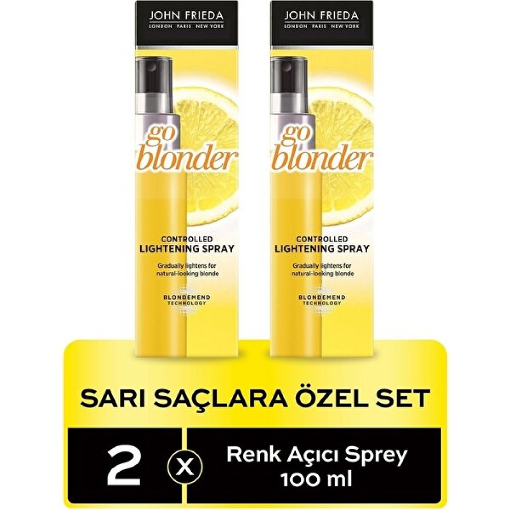 John Frieda Sarı Saçlara Özel Renk Açıcı Sprey 100 ml 2'li Saç Şekillendirici Sprey Fiyatı
