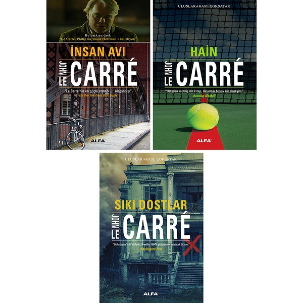John Le Carre 3 Kitap Set - Insan Avı + Hain + Sıkı Dostlar - John Le Carre Polisiye Fiyatı