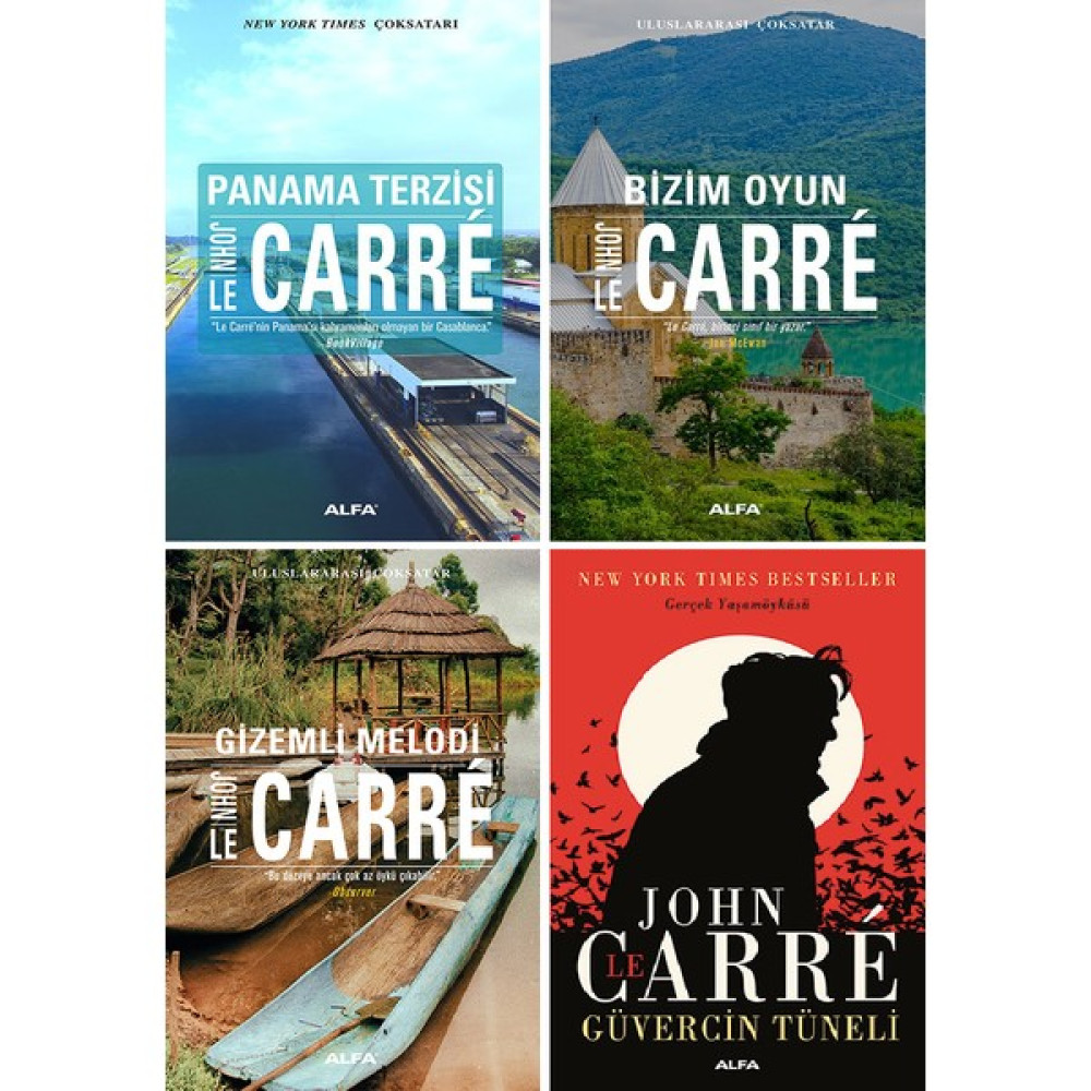 John Le Carre 4 Kitap Set - Panama Terzisi + Bizim Oyun + Gizemli Melodi + Güvercin Tüneli - John Le Carre Polisiye Fiyatı