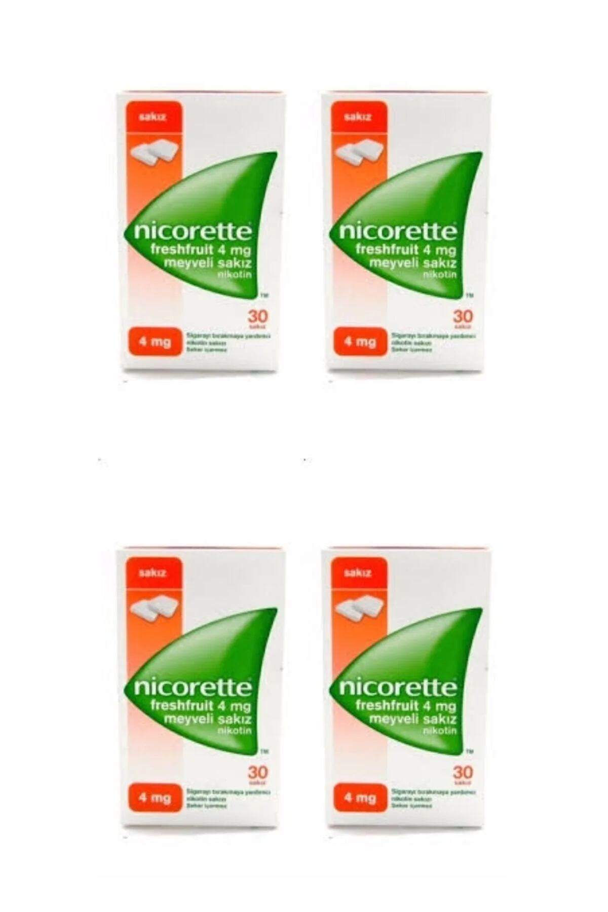 Johnson & Johnson NİKORETTE MEYVELİ 4MG 4LÜ PAKET SAKIZ" Şekerleme Sakız Fiyatı
