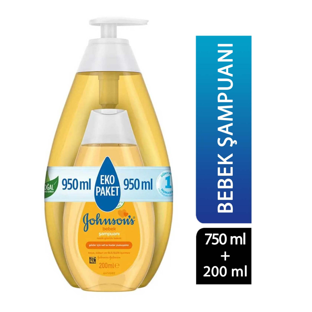 Johnson's Baby Şampuan 750 ml + 200 ml Hediye Bebek Şampuanı Fiyatı