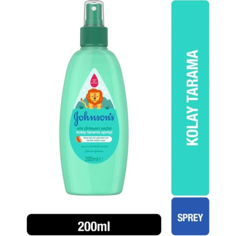 Johnson's Baby Söz Dinleyen Saçlar Kolay Tarama Spreyi 200ML - Renkli - 1 Yaş Bebek Şampuanı Fiyatı