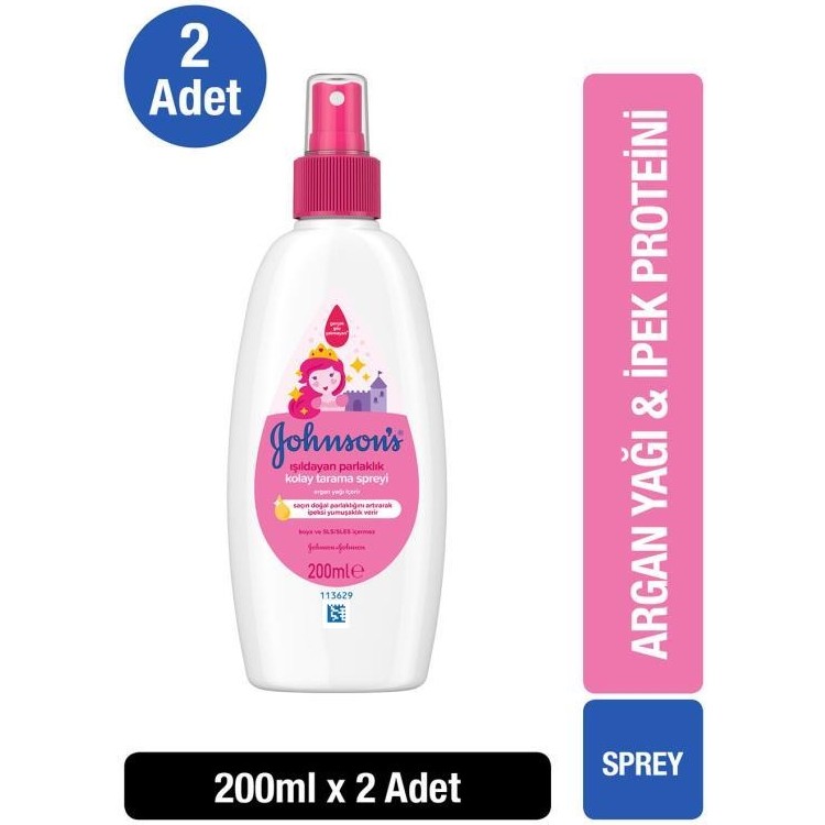 Johnson's Işıldayan Parlaklık Kolay Tarama Saç Spreyi 200 ml x 2 Adet Bebek Şampuanı Fiyatı