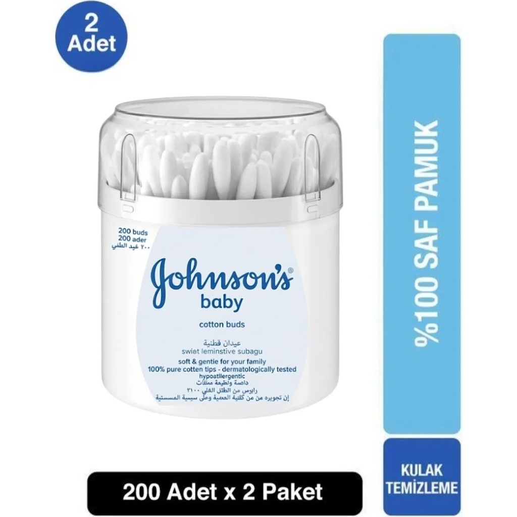 Johnson's Kulak Temizleme Çubuğu 200LÜ X2 Bebek Bakım Seti Fiyatı