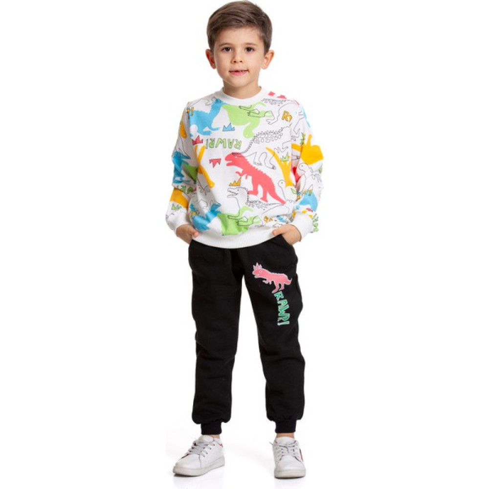 Jojo Bambino Erkek Çocuk Iki Iplik Şardonlu Dinazor Desenli Alt-Üst Eşofman Takımı Erkek Çocuk Giyim Takımı Fiyatı