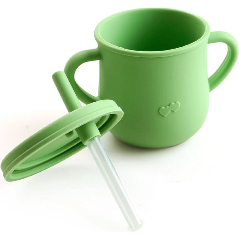 Jojo jojobebek Pipetli Silikon Bardak, Pipetli Çocuk Silikon Bardak,pipetli Alıştırma Bardak - Yeşil Mama Seti Fiyatı