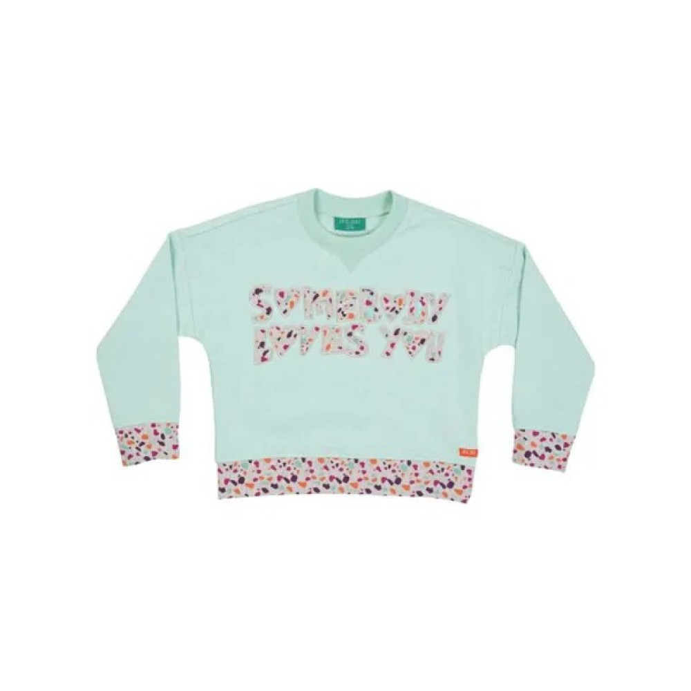 Jo&Juke Mint Yeşili Sloganlı Sweatshirt Kız Çocuk Sweatshirt Fiyatı