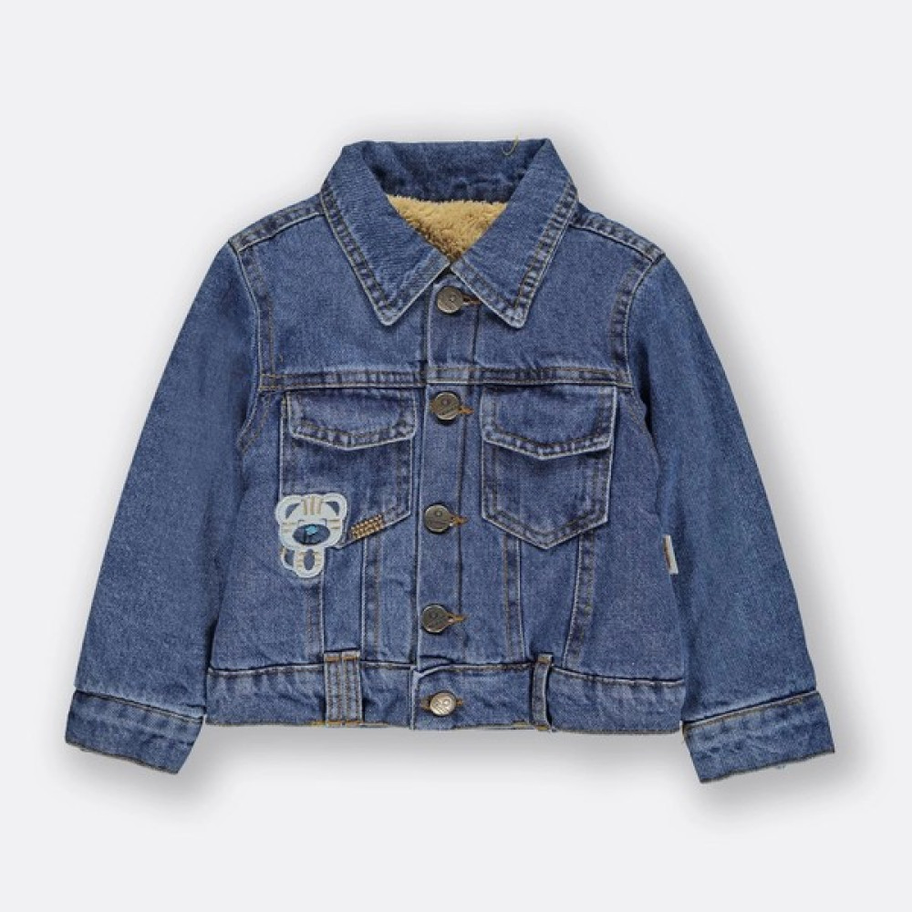 Jol Baby Ayıcık Desenli Içi Kürklü Denim Jean Çocuk Kot Ceket Kız Çocuk Mont Fiyatı