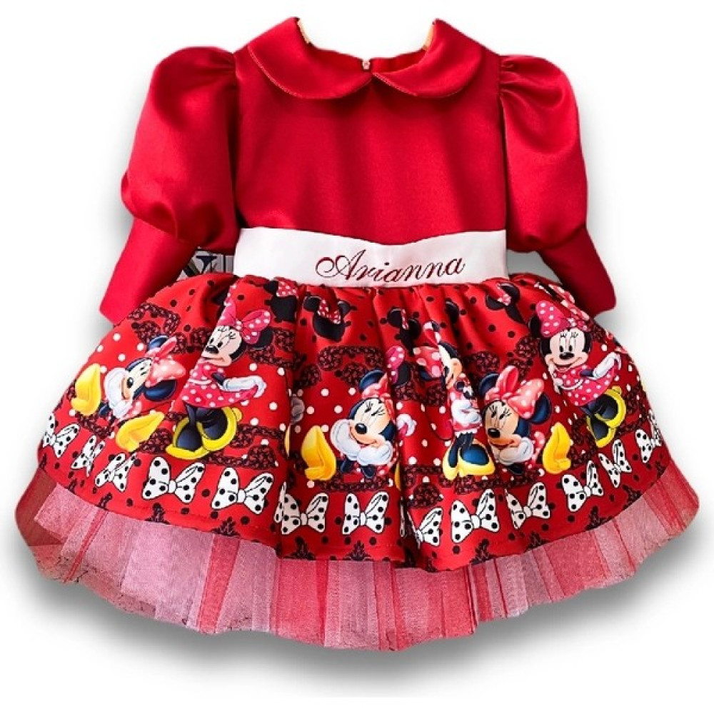 Jol Baby Minnie Mouse Kostüm Tütü Elbise-Kırmızı Kız Çocuk Elbise Fiyatı