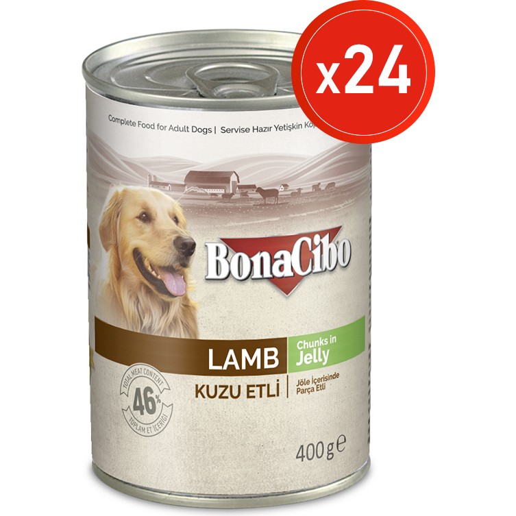 Jöleli Kuzu Etli Yaş Köpek Maması, 400 gr x 24 Adet, Tüm Irklar Için, Doğal, Şeker Içermez Evcil Hayvan Ürünleri Fiyatı