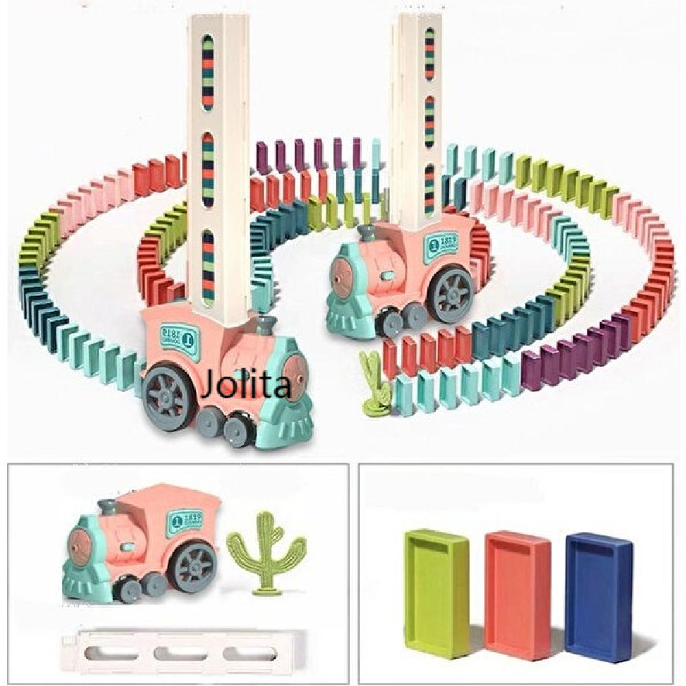 Jolita Çocuklar Için Erken Eğitim Elektrikli Domino Oyuncak Küçük Tren-Müzik ve Işıklarla (Yurt Dışından) - Renkli Oyuncak Araç Fiyatı