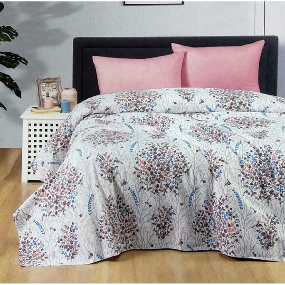 Jolly Home %100 Pamuk Doğal Çift Kişilik Pike 200 x 230 cm (Tek Pike)-Bahar Mavi Pike & Pike Takımı Fiyatı