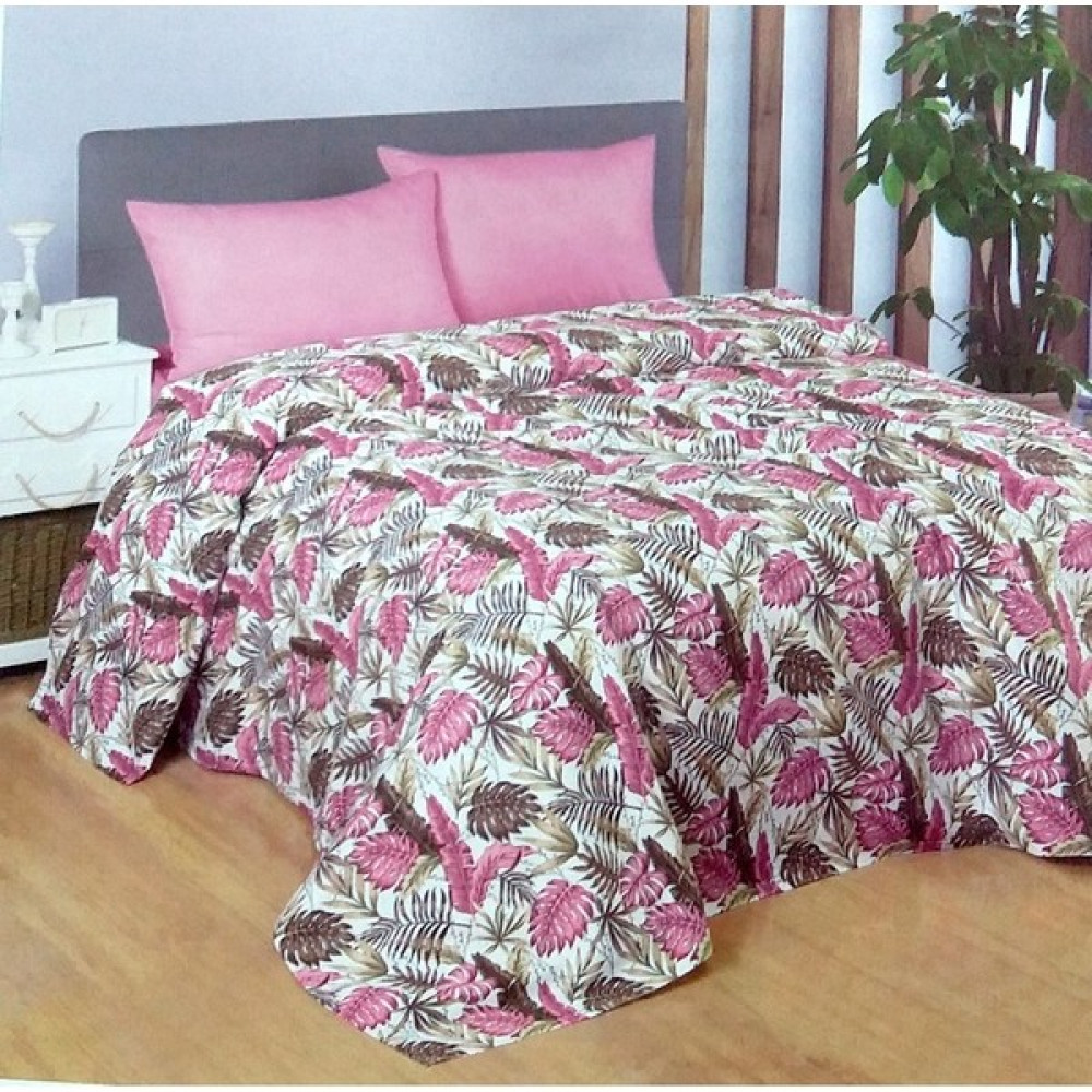 Jolly Home %100 Pamuk Doğal Çift Kişilik Pike 200X230 (Tek Pike)-Yaprak G.kurusu - Gülkurusu Pike & Pike Takımı Fiyatı